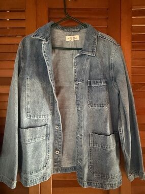Alex Mill Work Jacket Vintage Wash Denim Chore Coat Women's Size Medium